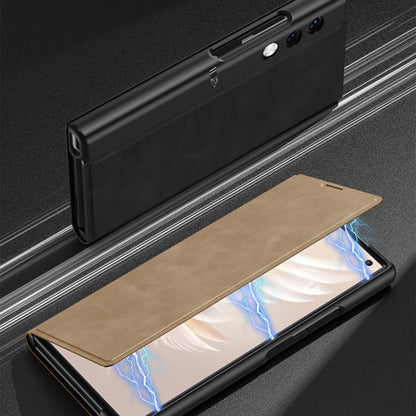 For Honor V Purse GKK Frosted Leather Fold Phone Case(Brown) - Honor Cases by GKK | Online Shopping UK | buy2fix