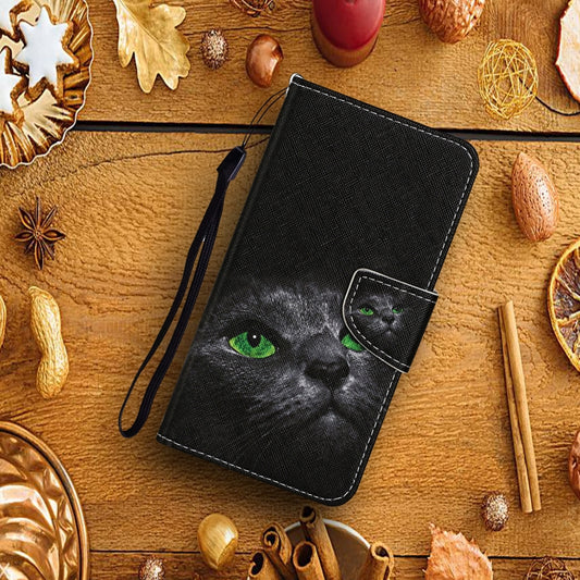 For Xiaomi Redmi Note 13 Pro 5G Colored Drawing Pattern Leather Phone Case(Black Cat) - Xiaomi Cases by buy2fix | Online Shopping UK | buy2fix