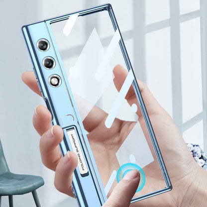For Honor V Purse GKK Integrated Flip Electroplating TPU Case with Holder(Blue) - Honor Cases by GKK | Online Shopping UK | buy2fix