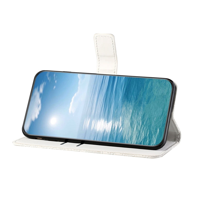 For Google Pixel 9 Pro XL Ethnic Style Embossed Pattern Leather Phone Case(White) by buy2fix