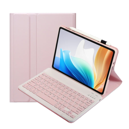 For OnePlus Pad Go / OPPO Pad Air2 / Neo OP14 TPU Ultra-thin Detachable Bluetooth Keyboard Leather Case(Pink) - OPPO Keyboard by buy2fix | Online Shopping UK | buy2fix