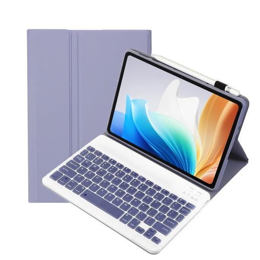 For OnePlus Pad Go / OPPO Pad Air2 / Neo OP14 TPU Ultra-thin Detachable Bluetooth Keyboard Leather Case(Purple) - OPPO Keyboard by buy2fix | Online Shopping UK | buy2fix