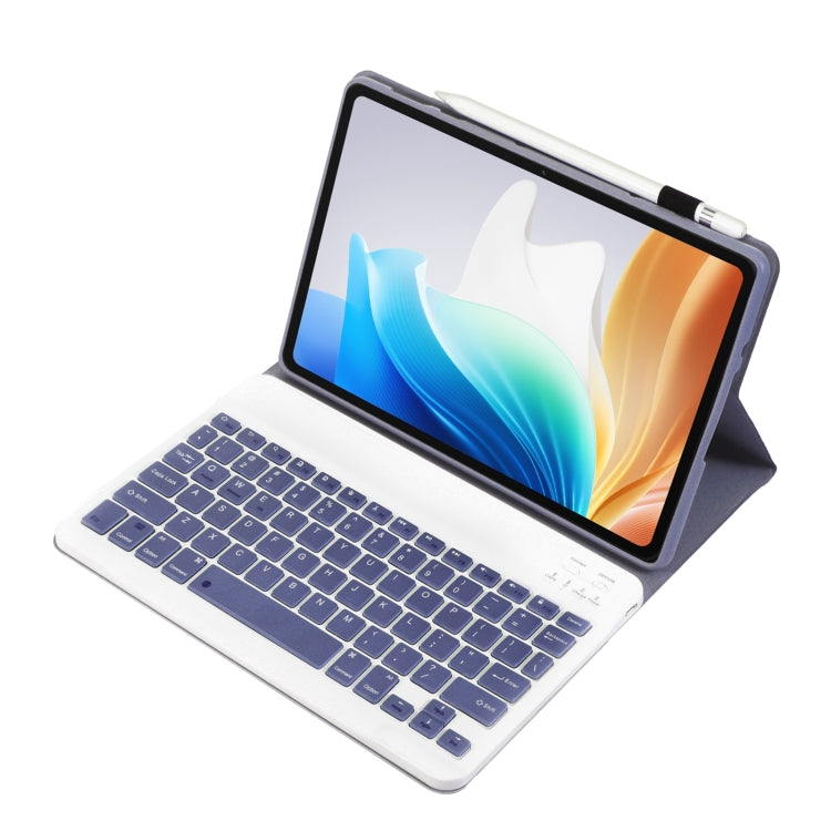 For OnePlus Pad Go / OPPO Pad Air2 / Neo OP14 TPU Ultra-thin Detachable Bluetooth Keyboard Leather Case(Purple) - OPPO Keyboard by buy2fix | Online Shopping UK | buy2fix