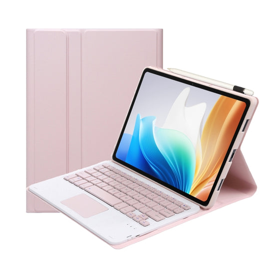 For OnePlus Pad Go / OPPO Pad Air2 / Neo OP14-A TPU Ultra-thin Detachable Bluetooth Keyboard Leather Case with Touchpad(Pink) - OPPO Keyboard by buy2fix | Online Shopping UK | buy2fix
