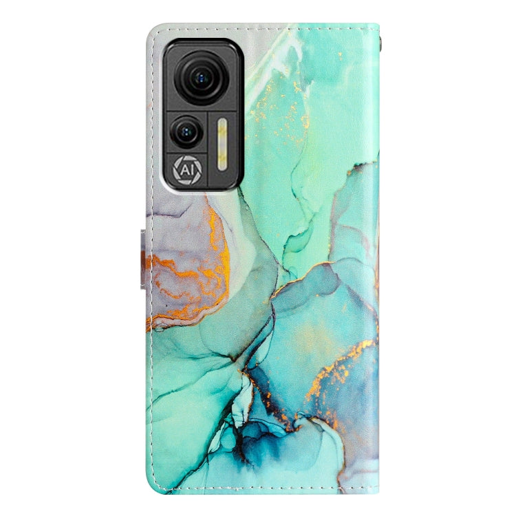For Ulefone Note 14 Colored Drawing Leather Phone Case(Green Marble) by buy2fix