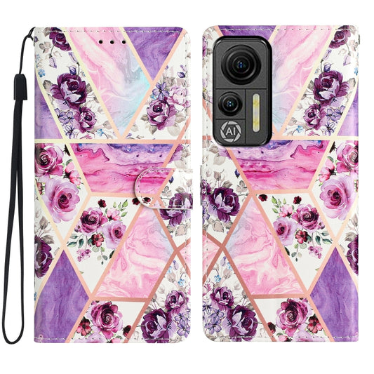 For Ulefone Note 14 Colored Drawing Leather Phone Case(Purple Marble) by buy2fix