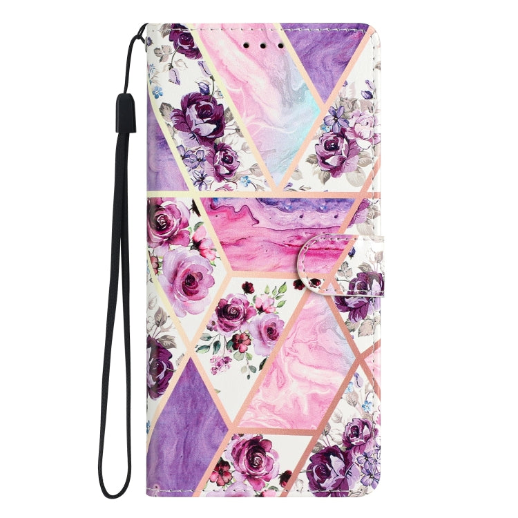 For Ulefone Note 14 Colored Drawing Leather Phone Case(Purple Marble) by buy2fix