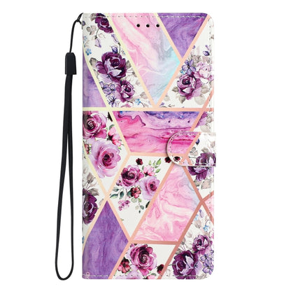 For Ulefone Note 14 Colored Drawing Leather Phone Case(Purple Marble) by buy2fix