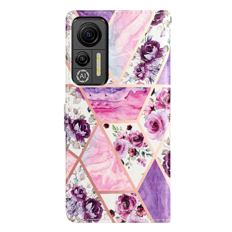 For Ulefone Note 14 Colored Drawing Leather Phone Case(Purple Marble) by buy2fix