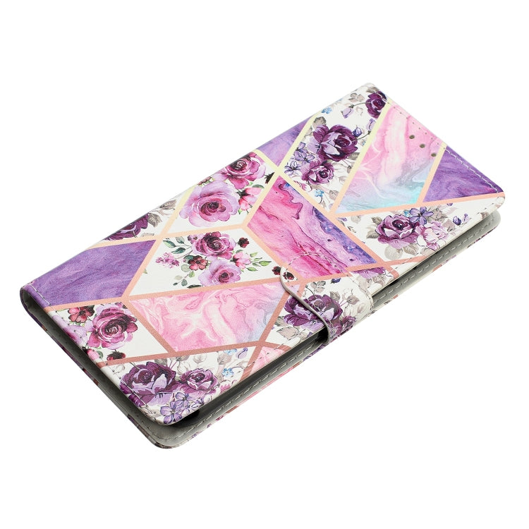 For Ulefone Note 14 Colored Drawing Leather Phone Case(Purple Marble) by buy2fix