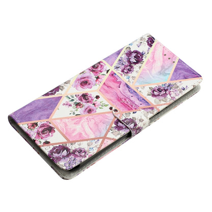 For Ulefone Note 14 Colored Drawing Leather Phone Case(Purple Marble) by buy2fix