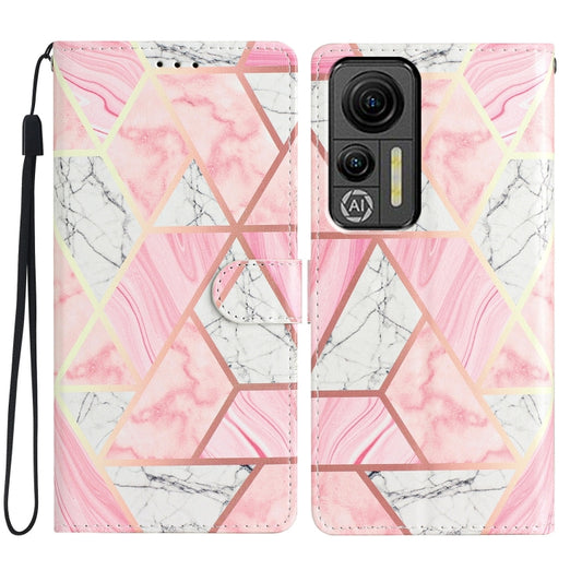 For Ulefone Note 14 Colored Drawing Leather Phone Case(Pink Marble) by buy2fix