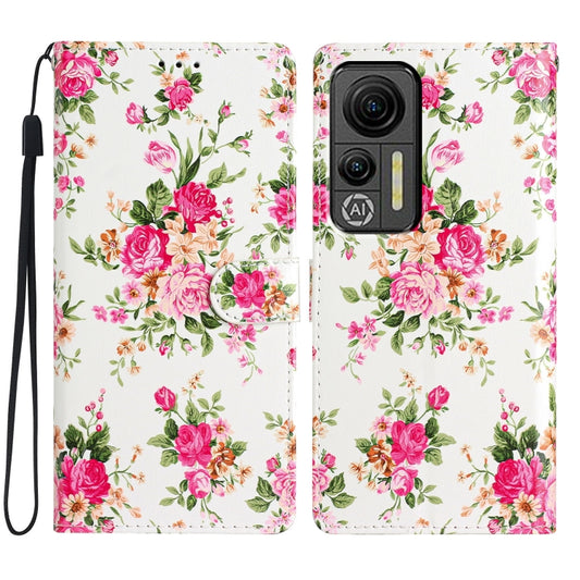 For Ulefone Note 14 Colored Drawing Leather Phone Case(Peonies) by buy2fix