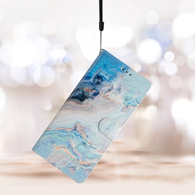 For Ulefone Note 14 Colored Drawing Leather Phone Case(Blue Marble) by buy2fix