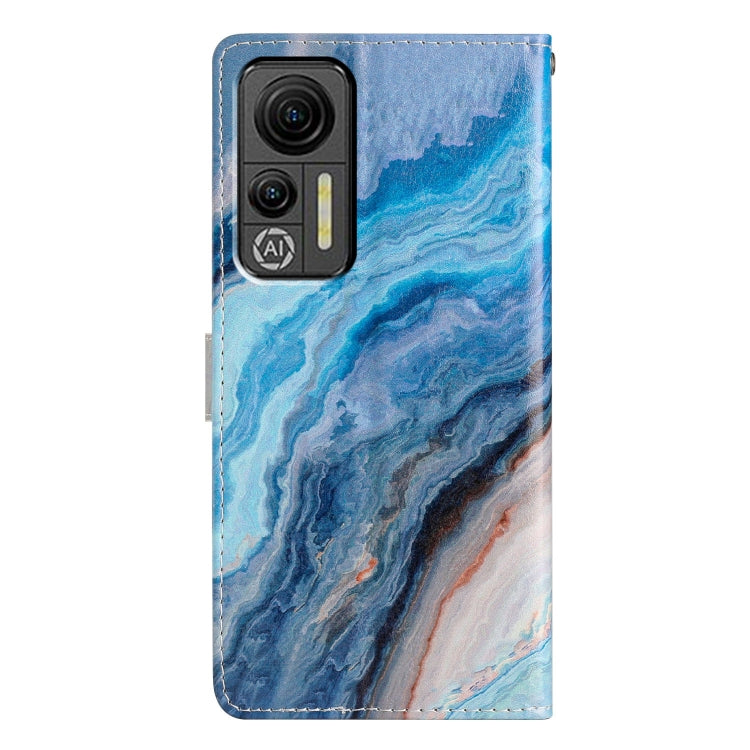 For Ulefone Note 14 Colored Drawing Leather Phone Case(Blue Marble) by buy2fix