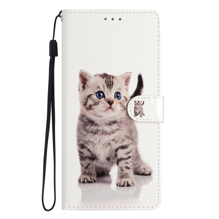 For Ulefone Note 14 Colored Drawing Leather Phone Case(Little Tabby Cat) by buy2fix