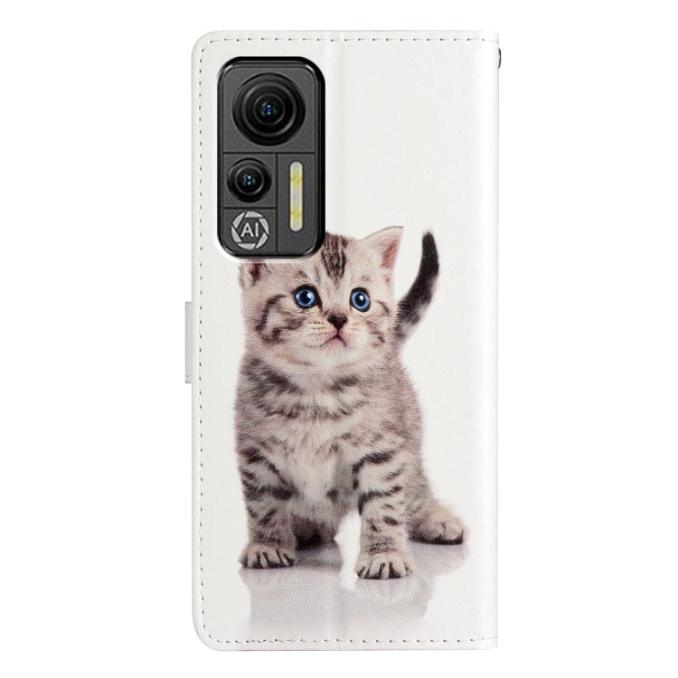 For Ulefone Note 14 Colored Drawing Leather Phone Case(Little Tabby Cat) by buy2fix
