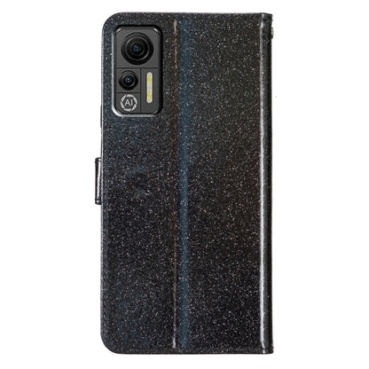 For Ulefone Note 14 Glitter Powder Flip Leather Phone Case(Black) by buy2fix