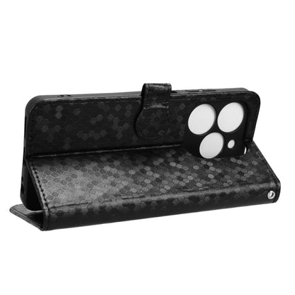 For Tecno Spark Go 2024 / Spark 20C Honeycomb Dot Texture Leather Phone Case(Black) by buy2fix
