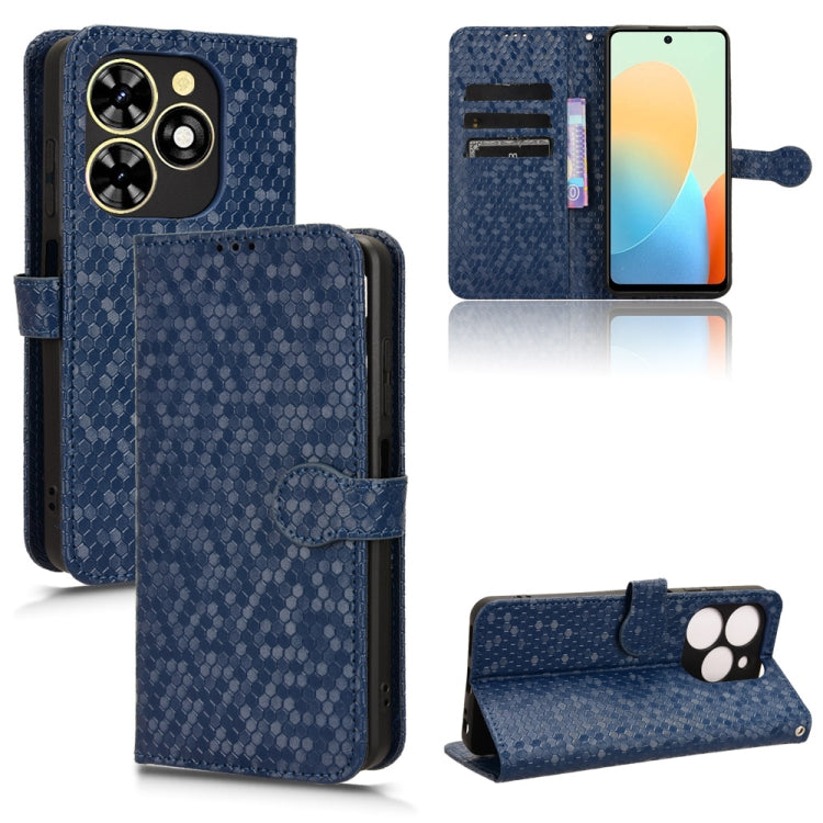 For Tecno Spark Go 2024 / Spark 20C Honeycomb Dot Texture Leather Phone Case(Blue) by buy2fix