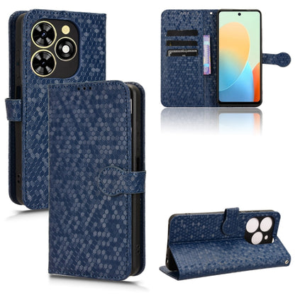 For Tecno Spark Go 2024 / Spark 20C Honeycomb Dot Texture Leather Phone Case(Blue) by buy2fix