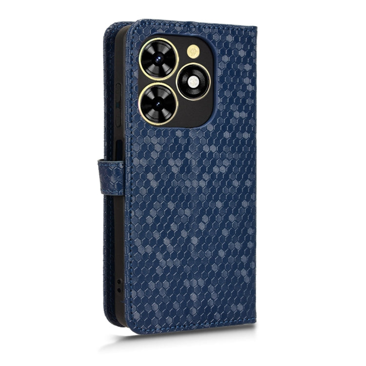 For Tecno Spark Go 2024 / Spark 20C Honeycomb Dot Texture Leather Phone Case(Blue) by buy2fix