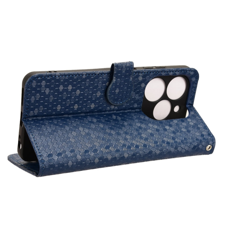 For Tecno Spark Go 2024 / Spark 20C Honeycomb Dot Texture Leather Phone Case(Blue) by buy2fix