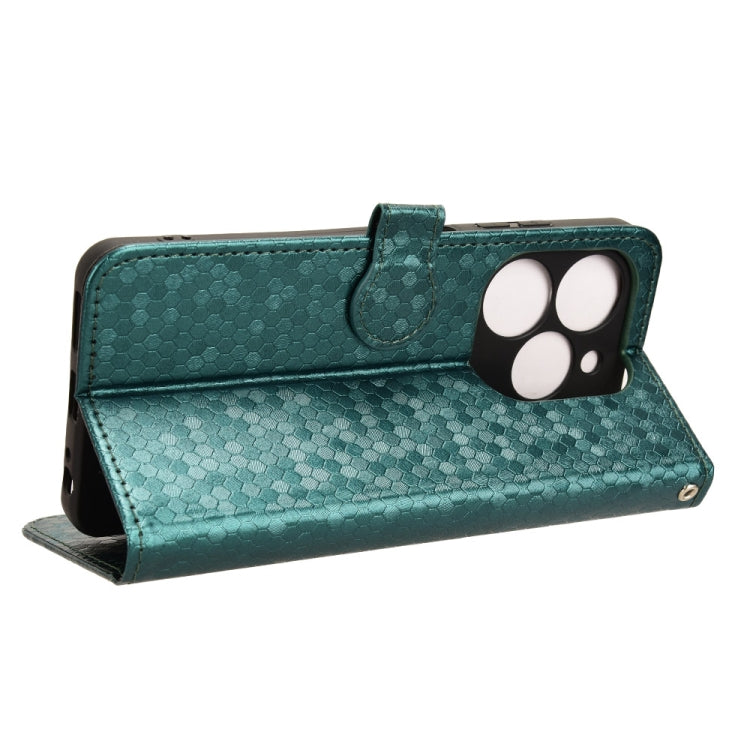 For Tecno Spark Go 2024 / Spark 20C Honeycomb Dot Texture Leather Phone Case(Green) by buy2fix
