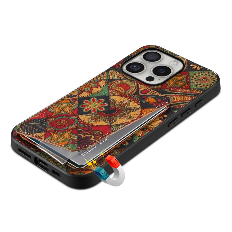 For iPhone 16 Pro Dual Card Slot Holder Phone Case(Autumn Yellow) by buy2fix