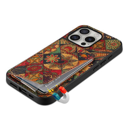 For iPhone 16 Pro Dual Card Slot Holder Phone Case(Autumn Yellow) by buy2fix