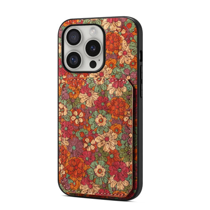 For iPhone 16 Pro Dual Card Slot Holder Phone Case(Summer Red) by buy2fix