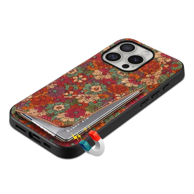 For iPhone 16 Pro Dual Card Slot Holder Phone Case(Summer Red) by buy2fix