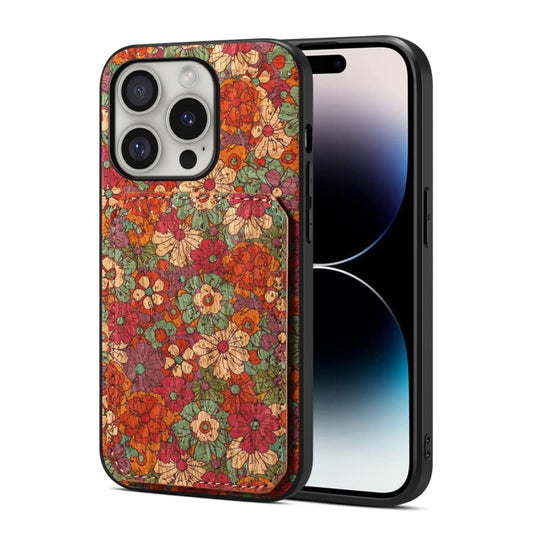 For iPhone 16 Pro Max Dual Card Slot Holder Phone Case(Summer Red) by buy2fix