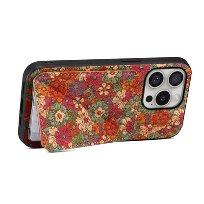 For iPhone 16 Pro Max Dual Card Slot Holder Phone Case(Summer Red) by buy2fix