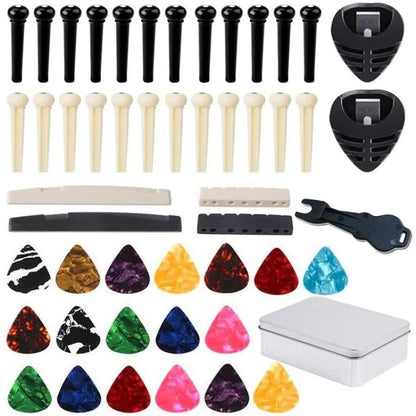 50 in 1 Guitar Pegs Set - Guitar Tuner Accessories by buy2fix | Online Shopping UK | buy2fix