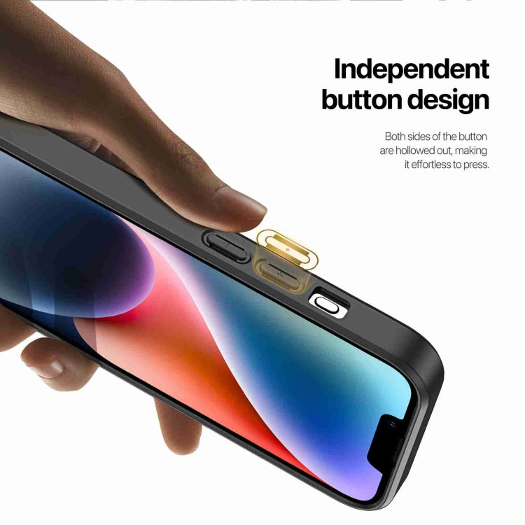 For iPhone 14 / 13 DUX DUCIS Rafi II Series MagSafe Magnetic Holder RFID Phone Case(Black) by DUX DUCIS