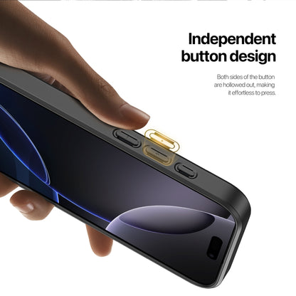 For iPhone 16 Pro Max DUX DUCIS Rafi II Series MagSafe Magnetic Holder RFID Phone Case(Black) by DUX DUCIS