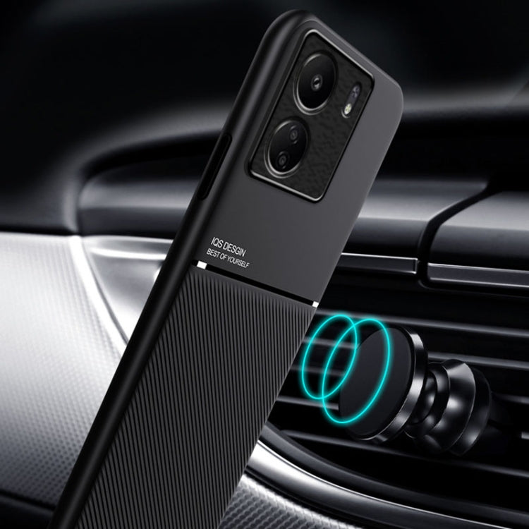 For Xiaomi Redmi 13C Classic Tilt Strip Grain Magnetic Shockproof PC + TPU Phone Case(Green) by buy2fix