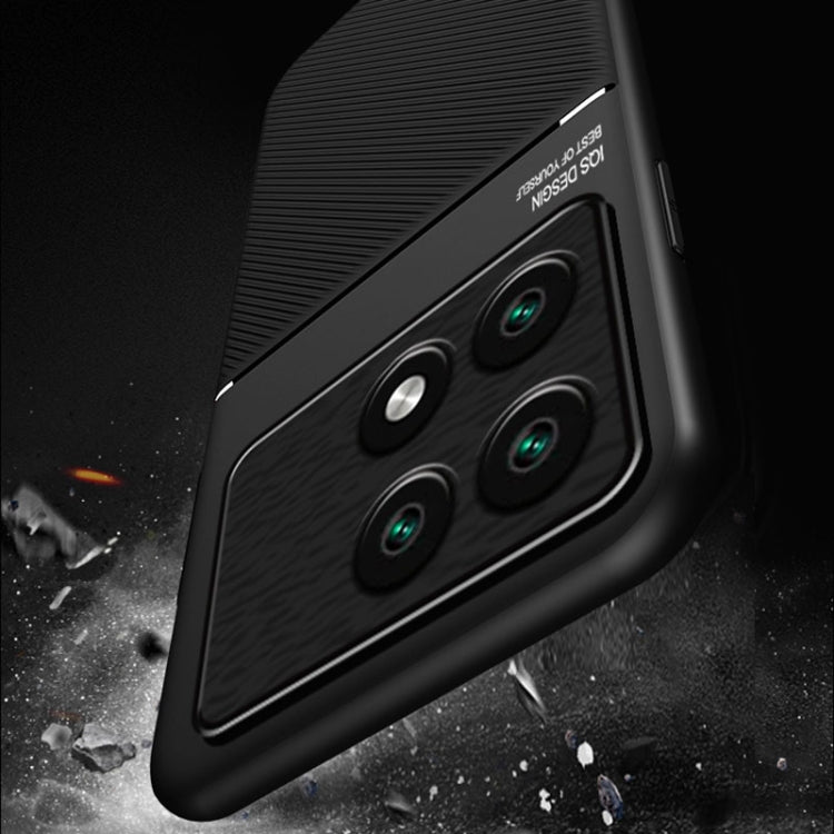 For Xiaomi Redmi K70E Classic Tilt Strip Grain Magnetic Shockproof PC + TPU Phone Case(Blue) - Xiaomi Cases by buy2fix | Online Shopping UK | buy2fix
