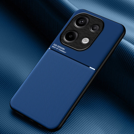 For Xiaomi Redmi Note 13 Pro 4G Classic Tilt Strip Grain Magnetic Shockproof PC + TPU Phone Case(Blue) - Xiaomi Cases by buy2fix | Online Shopping UK | buy2fix