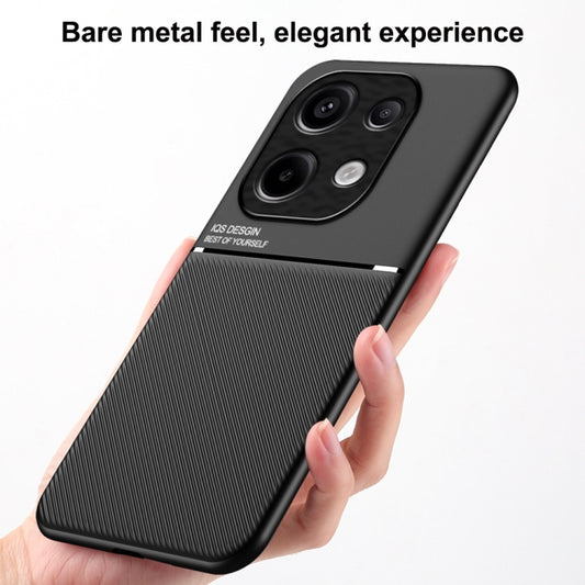 For Xiaomi Redmi Note 13 Pro 4G Classic Tilt Strip Grain Magnetic Shockproof PC + TPU Phone Case(Blue) - Xiaomi Cases by buy2fix | Online Shopping UK | buy2fix