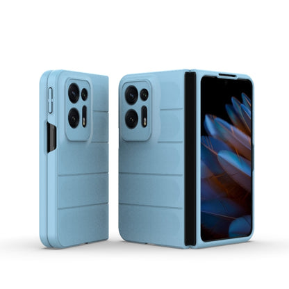 For OPPO Find N2 Magic Shield Fold PC Shockproof Phone Case(Light Blue) by buy2fix