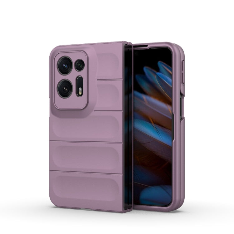 For OPPO Find N2 Magic Shield Fold PC Shockproof Phone Case(Purple) by buy2fix