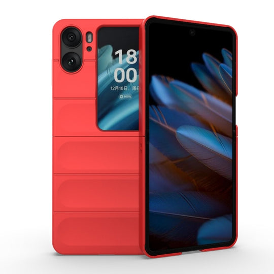 For OPPO Find N2 Flip Magic Shield Fold PC Shockproof Phone Case(Red)