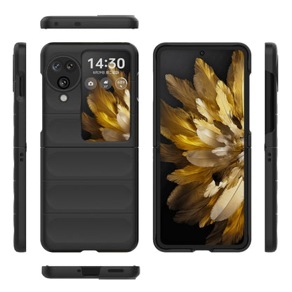 For OPPO Find N3 Flip Magic Shield Fold PC Shockproof Phone Case(Black) - OPPO Cases by buy2fix | Online Shopping UK | buy2fix
