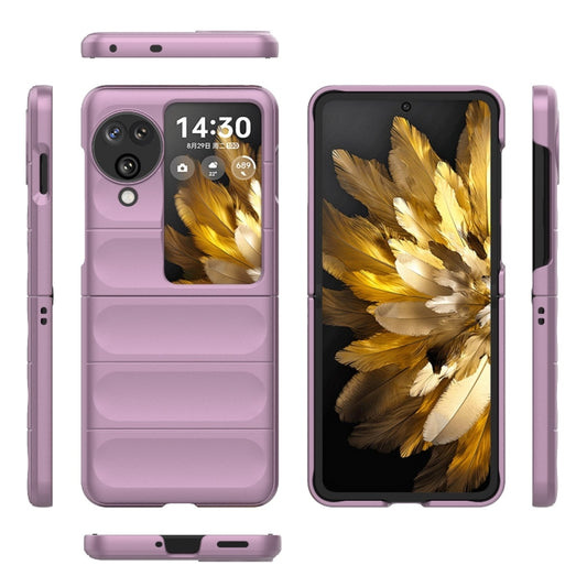 For OPPO Find N3 Flip Magic Shield Fold PC Shockproof Phone Case(Purple) - OPPO Cases by buy2fix | Online Shopping UK | buy2fix
