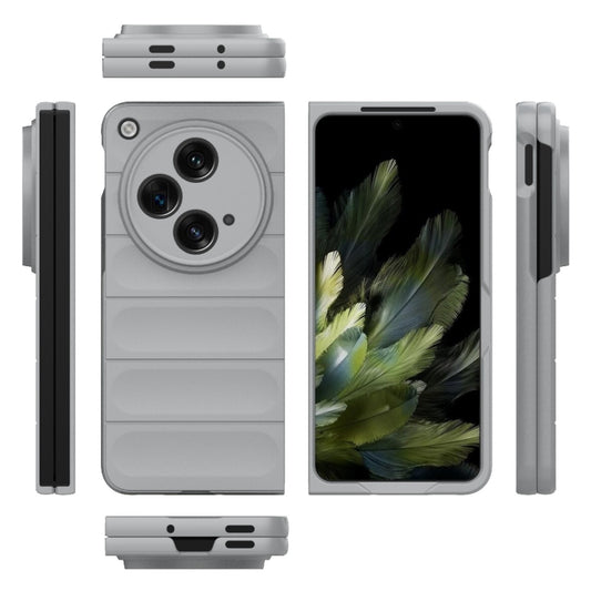For OPPO Find N3 Magic Shield Fold PC Shockproof Phone Case(Grey) - OPPO Cases by buy2fix | Online Shopping UK | buy2fix