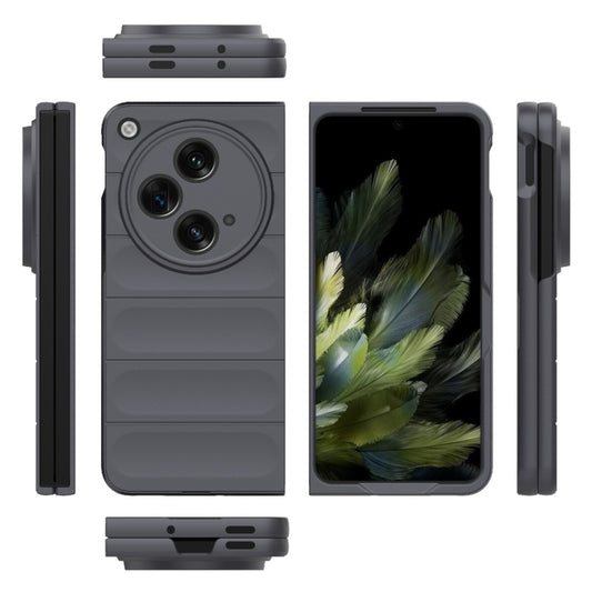 For OPPO Find N3 Magic Shield Fold PC Shockproof Phone Case(Dark Grey) - OPPO Cases by buy2fix | Online Shopping UK | buy2fix
