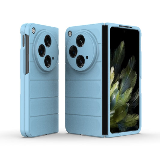 For OPPO Find N3 Magic Shield Fold PC Shockproof Phone Case(Light Blue) - OPPO Cases by buy2fix | Online Shopping UK | buy2fix