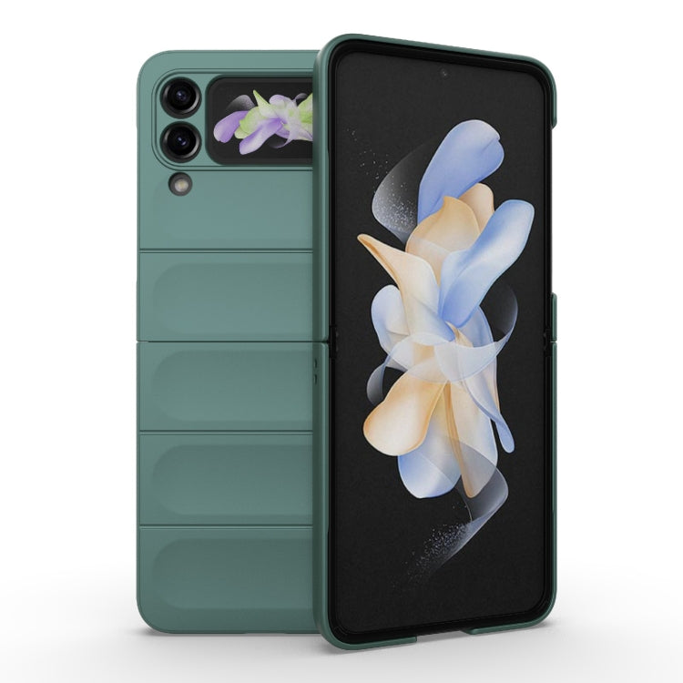 For Samsung Galaxy Z Flip3 5G Magic Shield Fold PC Shockproof Phone Case(Dark Green) by buy2fix